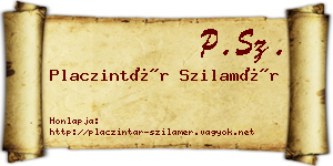Placzintár Szilamér névjegykártya